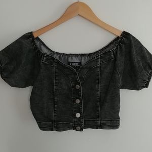 🆕NWOT Puff sleeve Denim Jacket